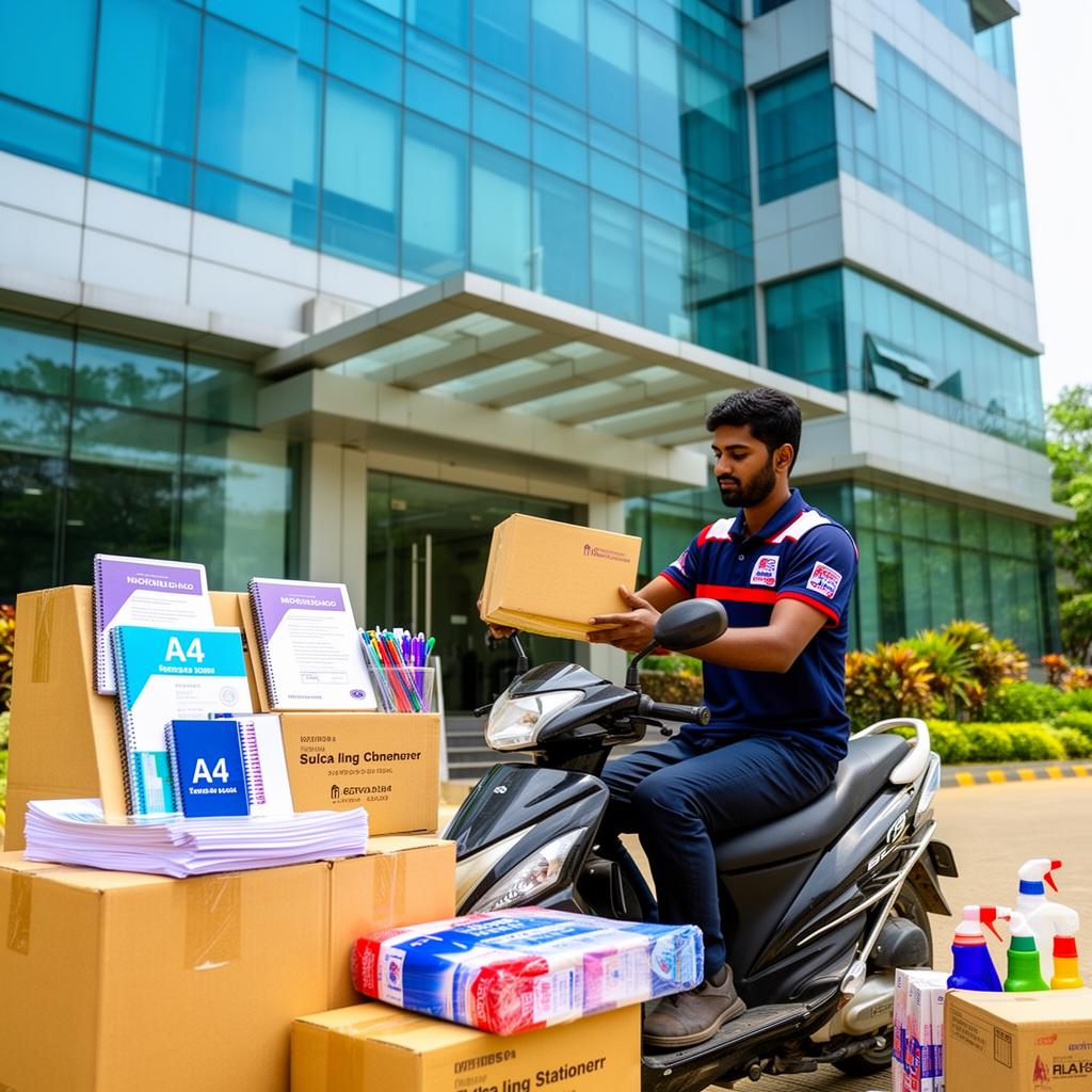 Delivery of office stationery and supplies to an IT building in Chennai — ASR Traders free delivery service